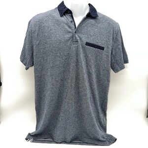 Cactus Dark Gray Polo Shirt with Navy Accents